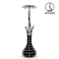 Wookah Shisha White Black Striped Black