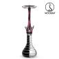 Wookah Shisha Black Pink Striped Black Clear