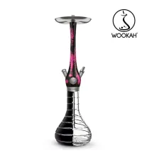 Wookah Wookah Shisha Black Pink Striped Black Clear