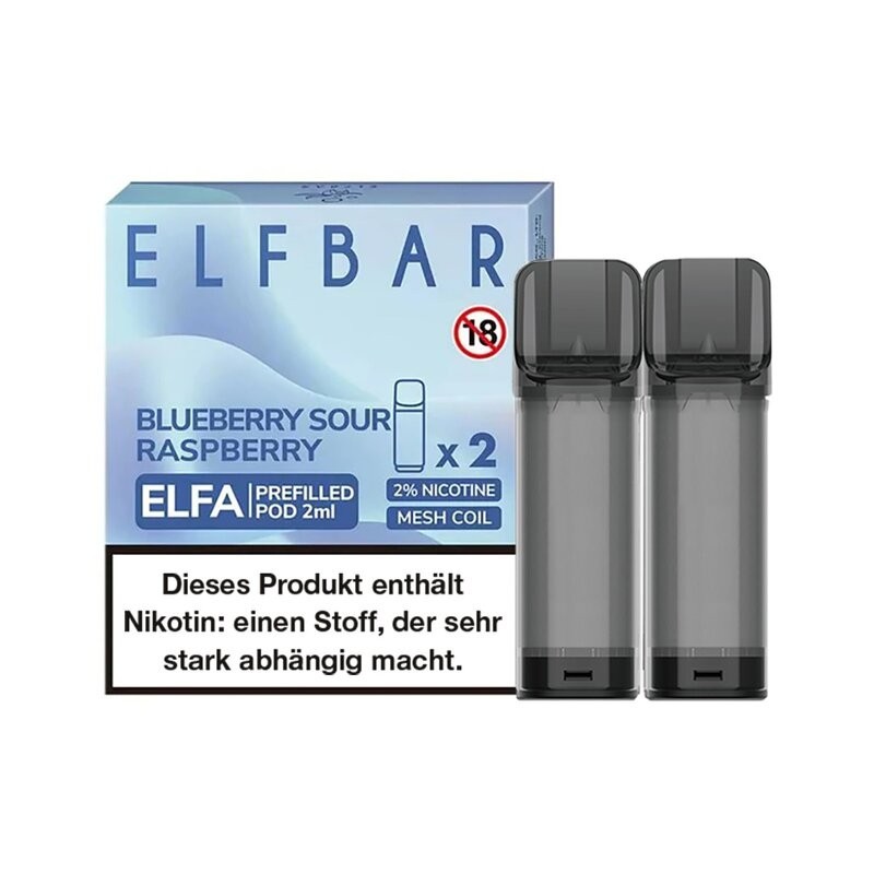 ELF Bar - ELFA - Prefilled Pods (2 Stück) - Blueberry Sour Raspberry - 20mg/ml