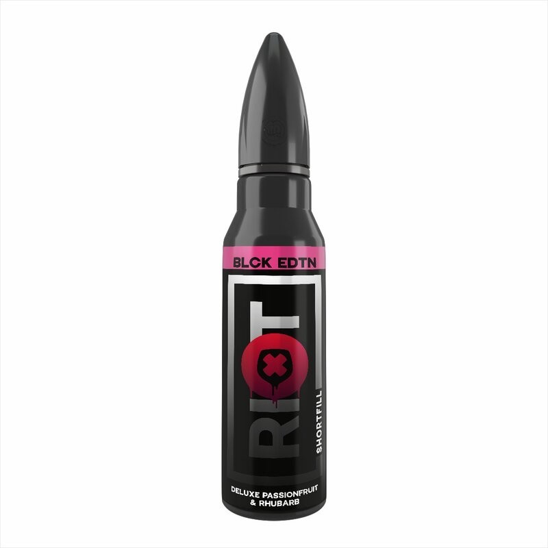 Riot Squad - BLCK Edition - Deluxe Passionfruit & Rhubarb - 50ml (Shortfill) // Steuerware