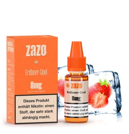 Erdbeer Cool E-Liquid 10ml von ZAZO - Made in Germany