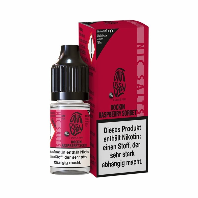 Ohmbrew - Rockin Raspberry Sorbet - Nikotinsalz - 10ml // Steuerware