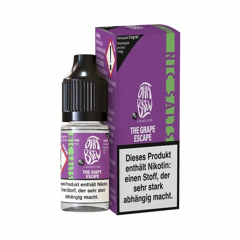 Ohmbrew - The Grape Escape - Nikotinsalz - 10ml // Steuerware