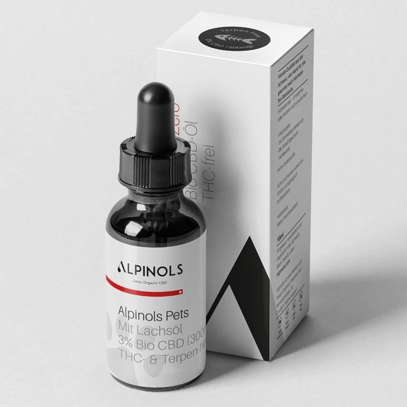 ALPINOLS CBD Öl 3% für Katzen - THC-Frei mit Lachsöl - 10ml