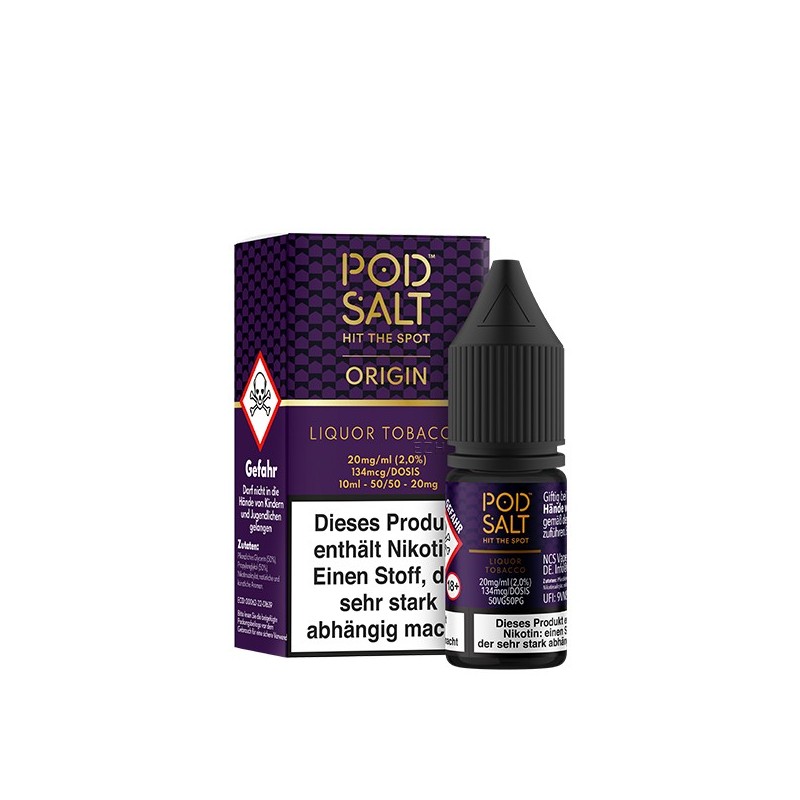 POD SALT Origin Liqour Tobacco Nikotinsalz Liquid 10ml