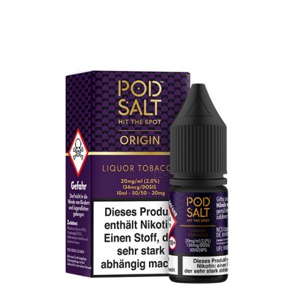 POD SALT Origin Liqour Tobacco Nikotinsalz Liquid 10ml