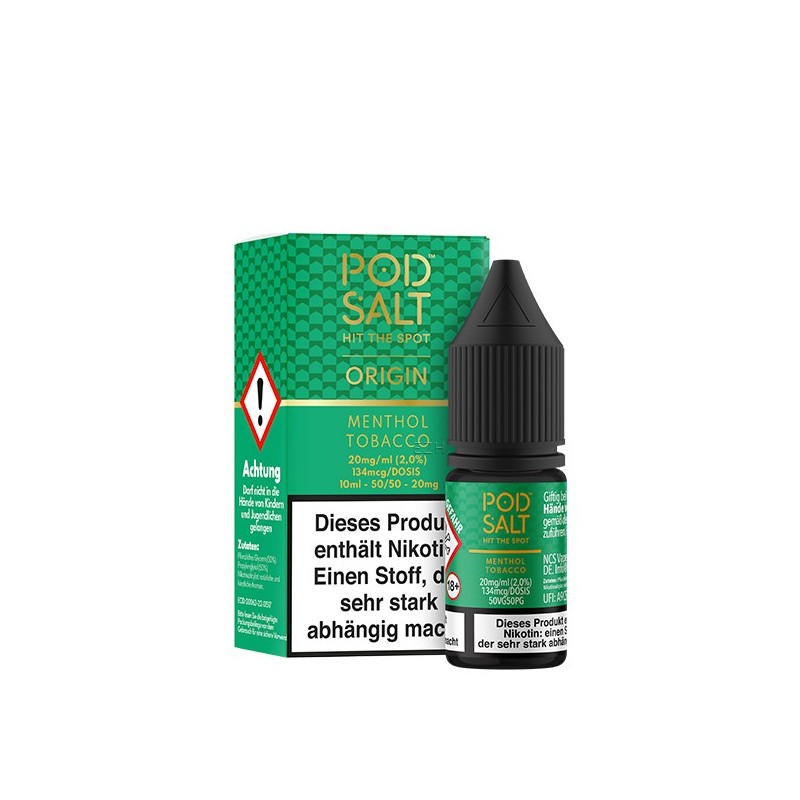 POD SALT Origin Menthol Tobacco Nikotinsalz Liquid 10ml