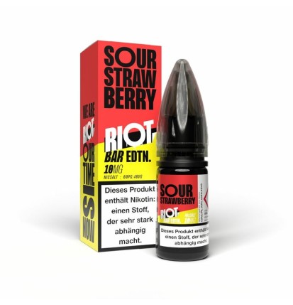 Riot Squad - BAR EDTN - Sour Strawberry - Nikotinsalz - 10ml // Steuerware