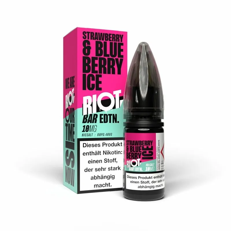 Riot Squad - BAR EDTN - Strawberry Blueberry Ice - Nikotinsalz - 10ml // Steuerware