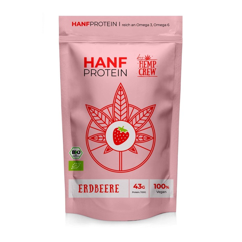 Bio-Hanfprotein Erdbeere - HempCrew