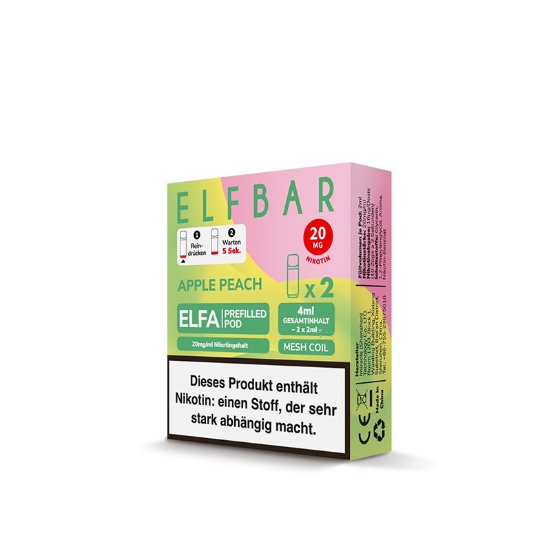 ELF Bar - ELFA - Prefilled Pods (2 Stück) - Apple Peach - 20mg/ml