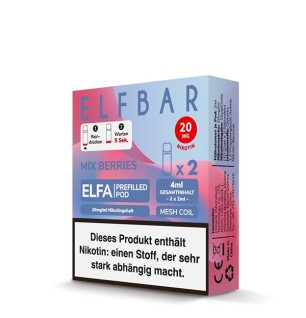 ELF Bar - ELFA ELF Bar - ELFA - Prefilled Pods (2 Stück) - Mix Berries