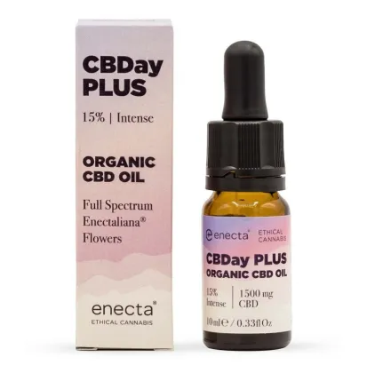 Enecta CBDay Plus Intense Full Spectrum CBD Öl 15%, 1500 mg, 10 ml