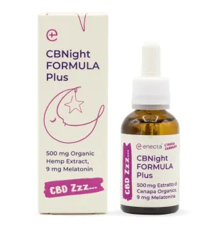 Enecta Enecta CBNight Formula PLUS Hanföl mit Melatonin, 500 mg Bio-Ha
