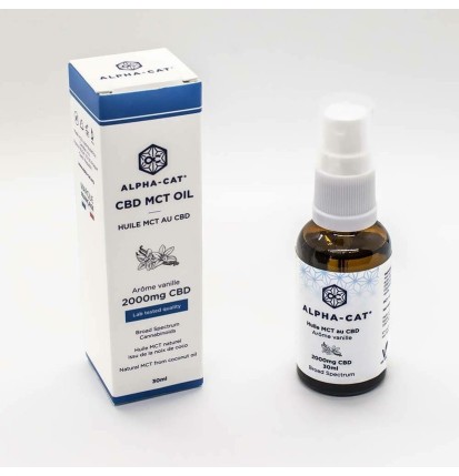 Alpha-Cat Alpha-Cat CBD Spray MCT Kokosnussöl mit Vanille Aroma, 20%, 