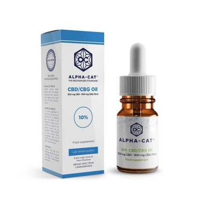 Alpha-Cat Alpha-CAT CBD:CBG Hanföl 10%, 10 ml, 500:500 mg