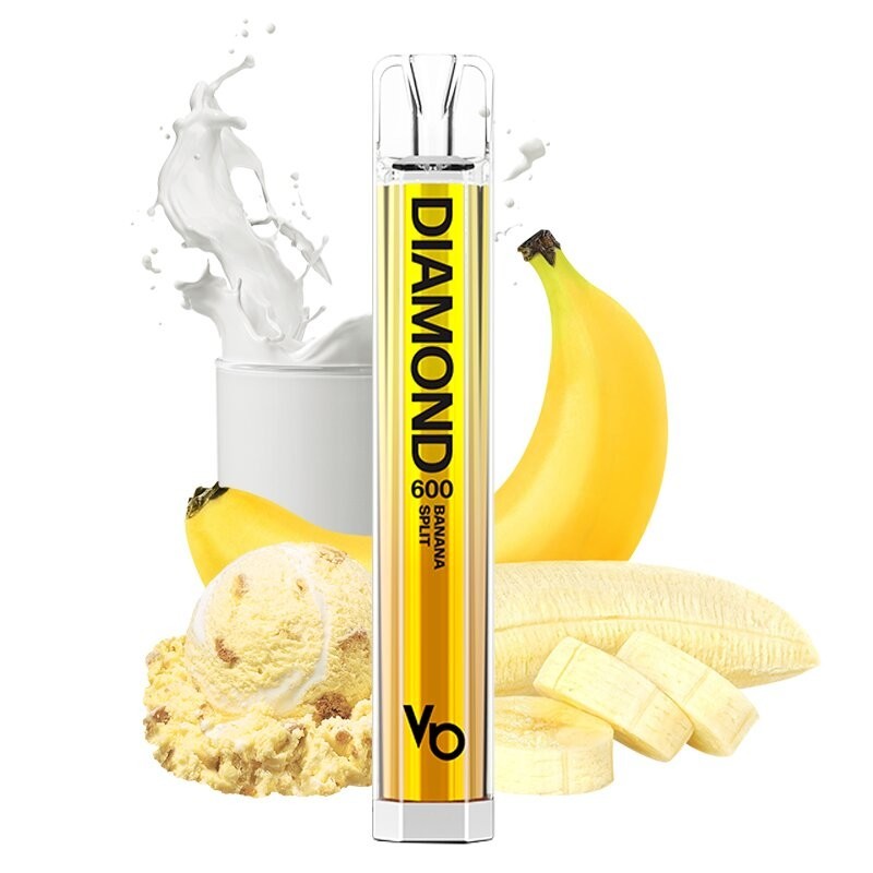 Vapes Bars - Diamond 600 - Banana Split - 20mg/ml (Kindersicherung)