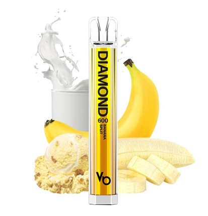 Vapes Bars - Diamond 600 - Banana Split - 20mg/ml (Kindersicherung)