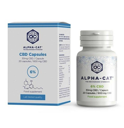 Alpha-Cat Alpha-CAT CBD-Hanfkapseln 20x30 mg, 600 mg