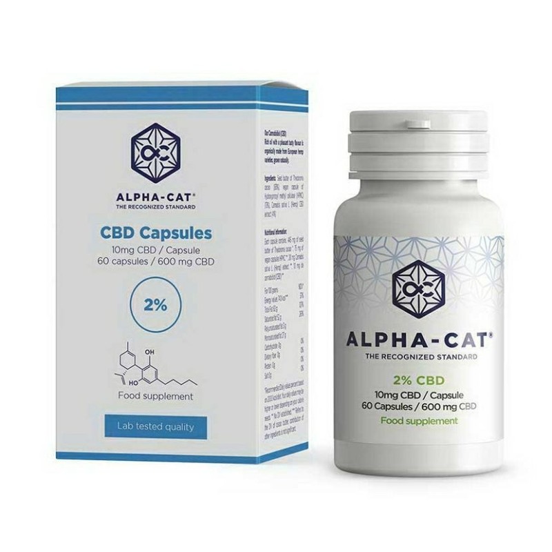 Alpha-CAT CBD-Hanfkapseln 60x10 mg, 600 mg