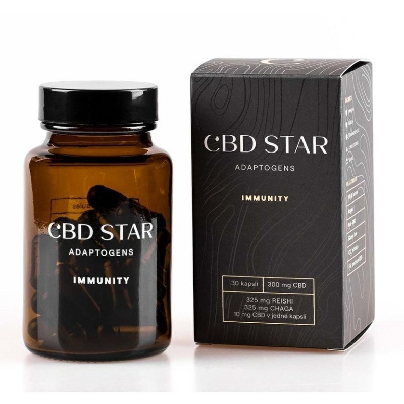 CBD Star Medizinische Pilze mit CBD - Immunity Adaptogens, (30 Kapseln)