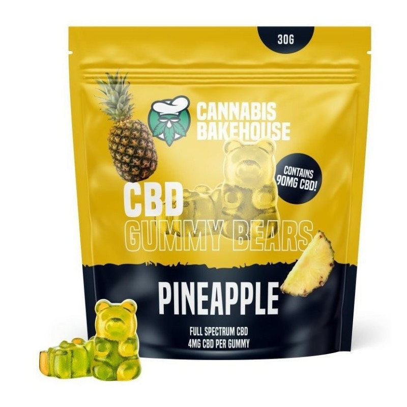 Cannabis Bakehouse CBD Fruchtgummis Ananas, 30 g, 22 Stk. x 4 mg CBD