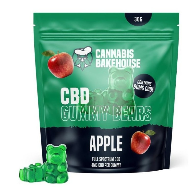 Cannabis Bakehouse CBD Fruchtgummis Apfel, 30 g, 22 Stk. x 4 mg CBD