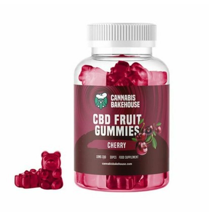 Cannabis Bakehouse CBD Fruchtgummis - Kirsche, 30 Stk x 10 mg CBD, 60 g