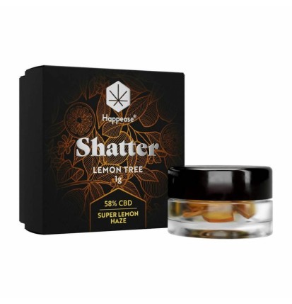 Happease Extrakt Lemon Tree Shatter 58% CBD, 1g