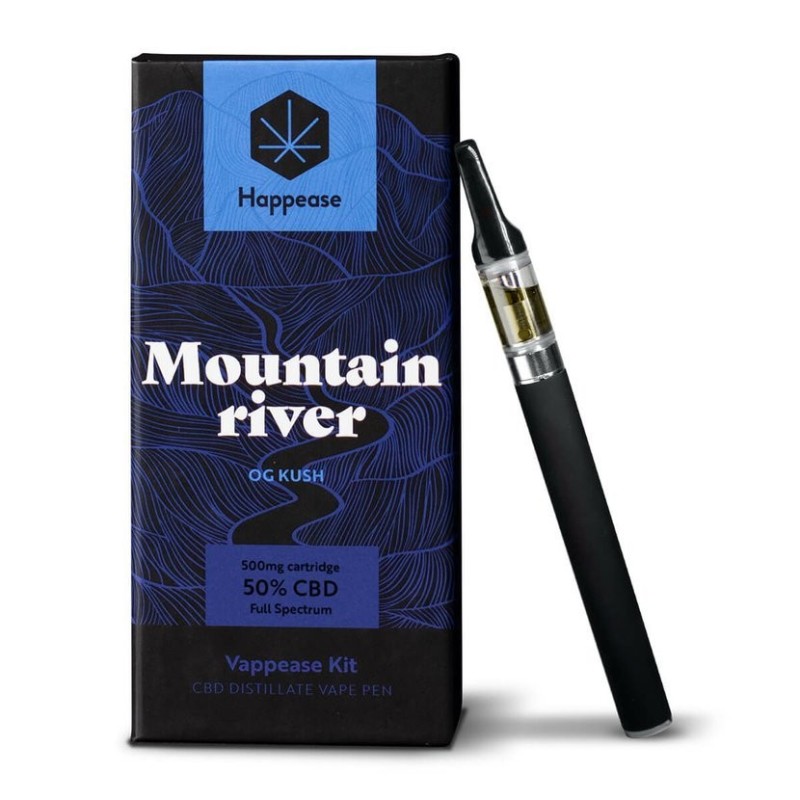 Happease Classic Mountain River - Verdampfungsstift, 85% CBD, 600 mg (0,5ml)