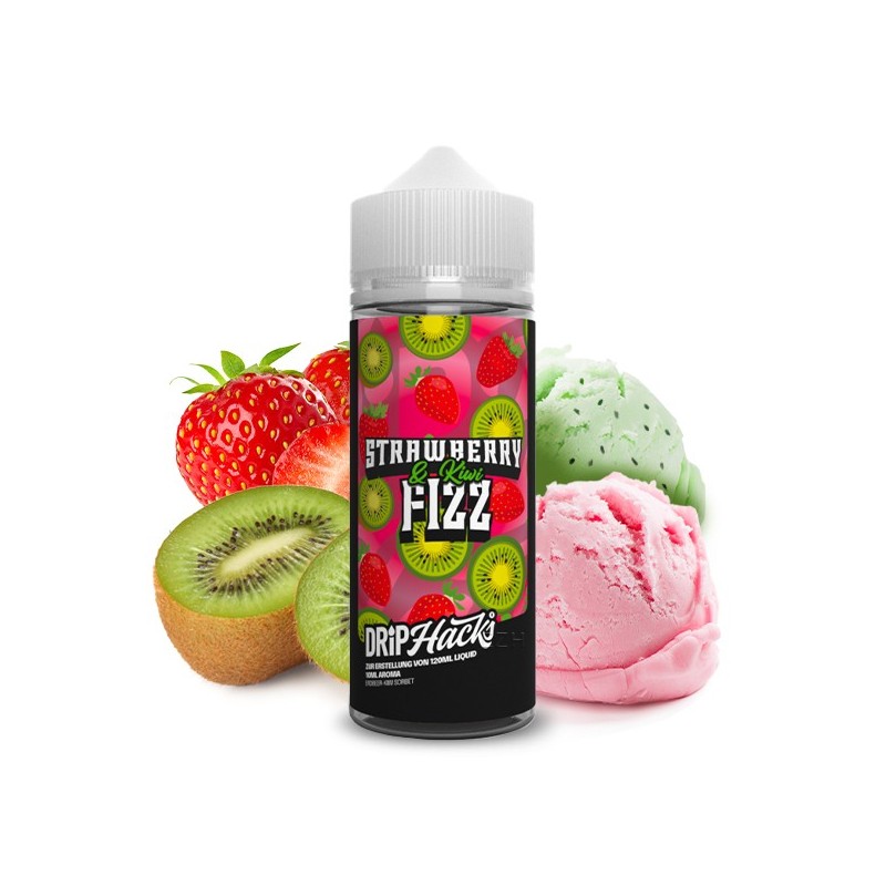 Drip Hacks - Strawberry & Kiwi Fizz - 10ml Aroma (Longfill) // Steuerware