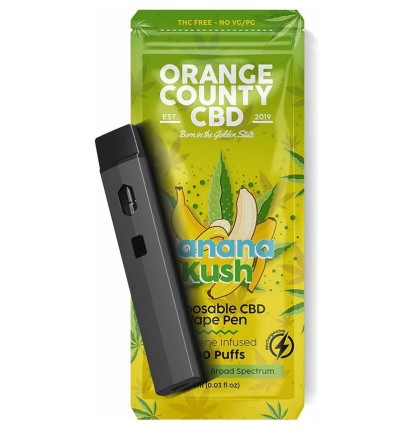 Orange County CBD Vape Pen Banana Kush, 600mg CBD, 1ml