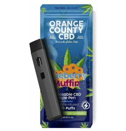 Orange County CBD Vape Pen Blueberry Muffin, 600mg CBD, 1ml