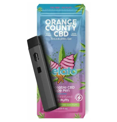 Orange County CBD Vape Pen Gelato, 600mg CBD, 1ml