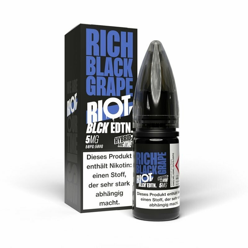 Riot Salt - Black Edition - Rich Black Grape - Hybrid Nic Salt - 10ml