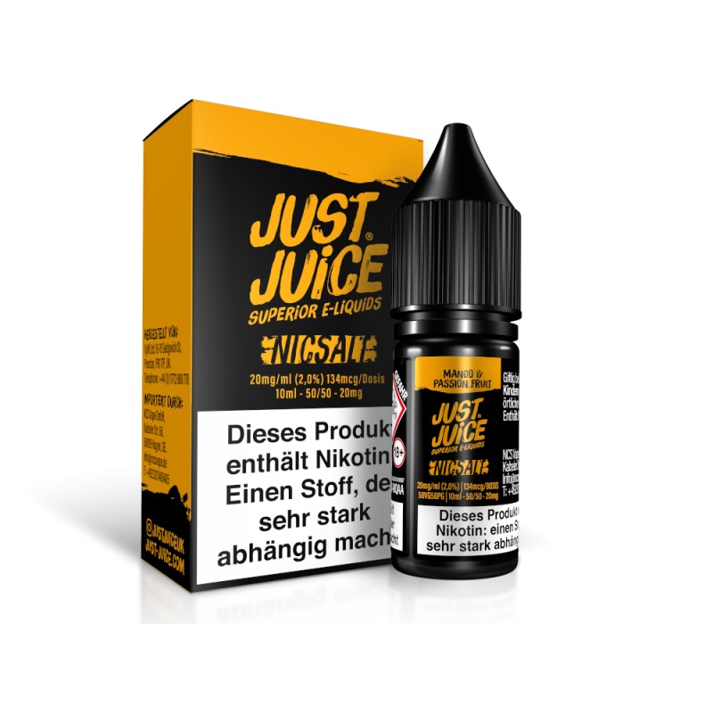 Just Juice - Mango & Passion Fruit - Nikotinsalz Liquid