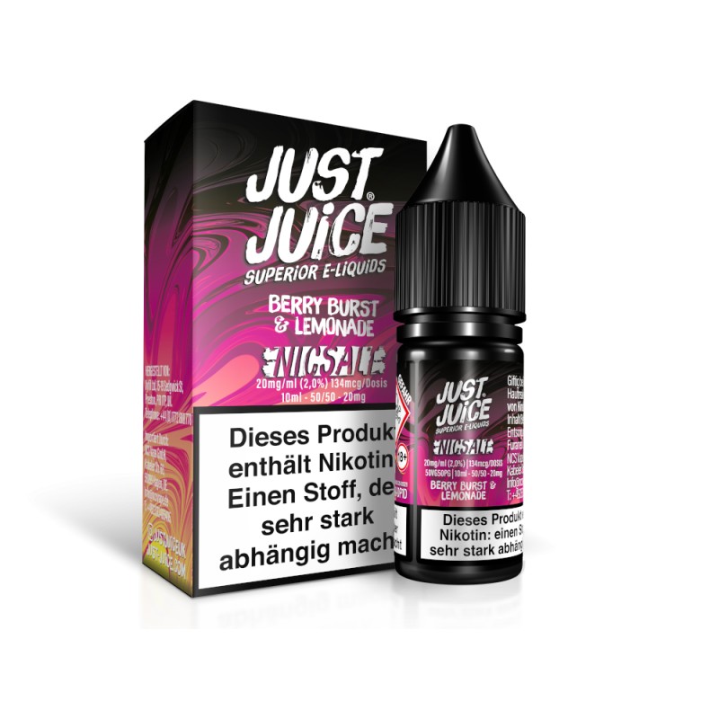 Just Juice - Fusion Berry Burst & Lemonade - Nikotinsalz Liquid