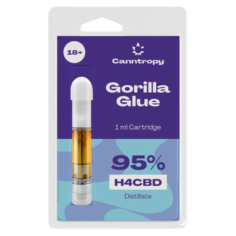 Canntropy H4CBD Cartridge Gorilla Glue, 95% H4CBD, (1ml)