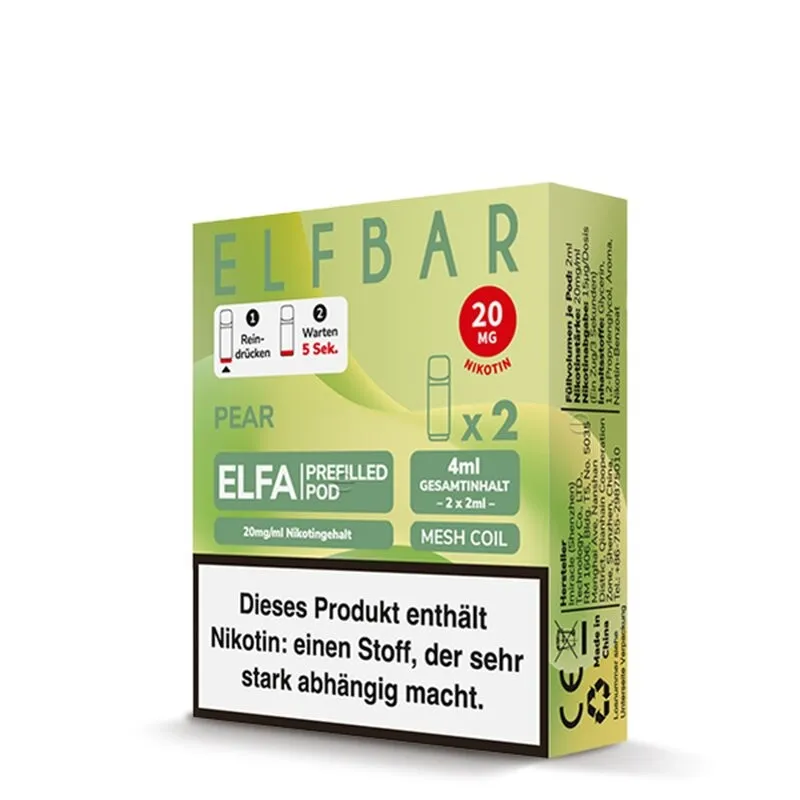 ELF Bar - ELFA - Prefilled Pods (2 Stück) - Pear (Birne) - 20mg/ml