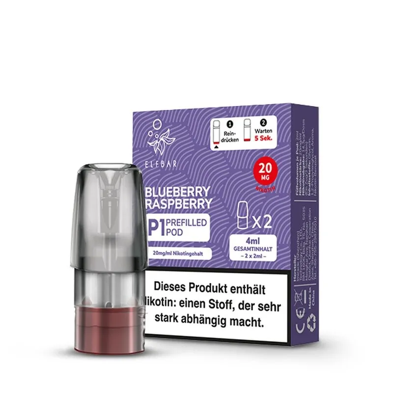 ELF Bar - Mate 500 - Prefilled Pods (2 Stück) - Blueberry Raspberry - 20mg/ml