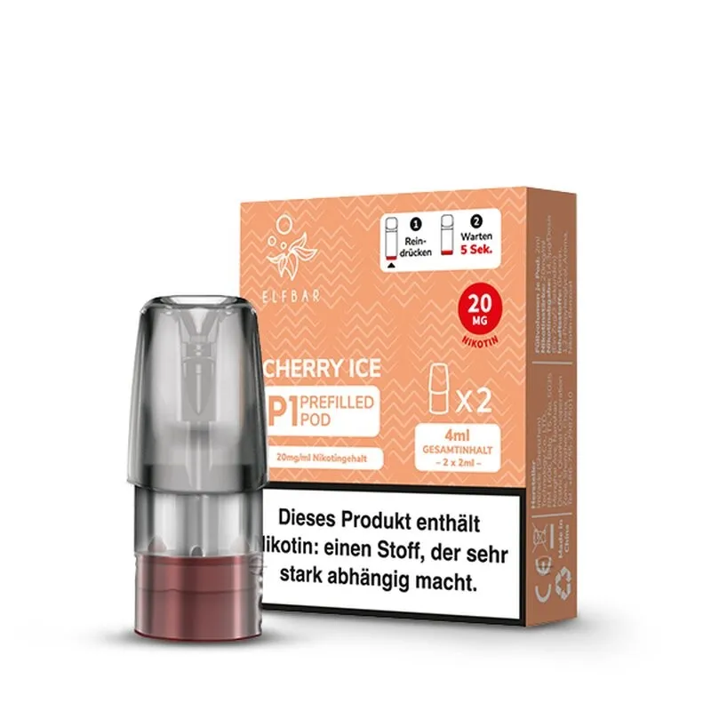 ELF Bar - Mate 500 - Prefilled Pods (2 Stück) - Cherry Ice - 20mg/ml