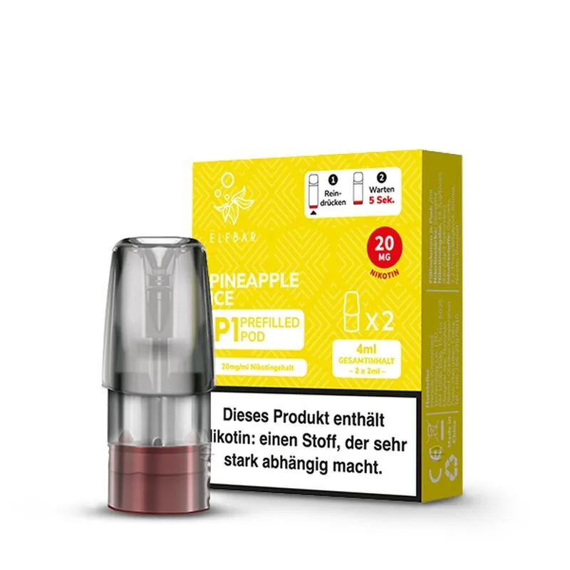 ELF Bar - Mate 500 - Prefilled Pods (2 Stück) - Pineapple Ice - 20mg/ml