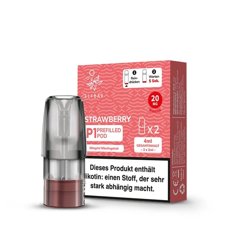 ELF Bar - Mate 500 - Prefilled Pods (2 Stück) - Strawberry - 20mg/ml