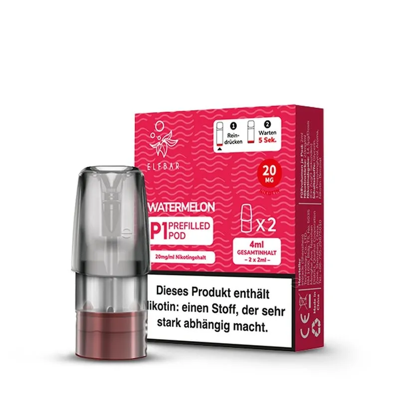 ELF Bar - Mate 500 - Prefilled Pods (2 Stück) - Watermelon - 20mg/ml