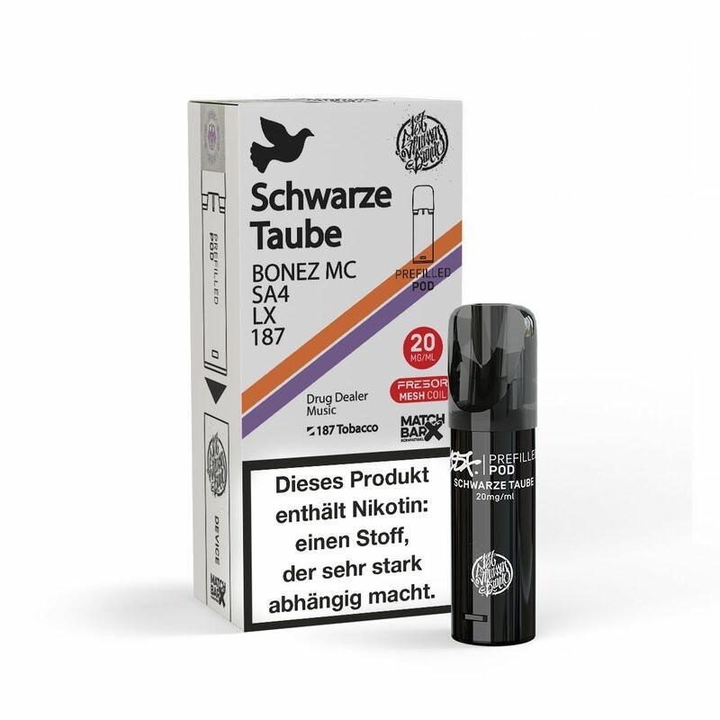 187 Strassenbande - Prefilled Pod - Schwarze Taube - 20mg/ml