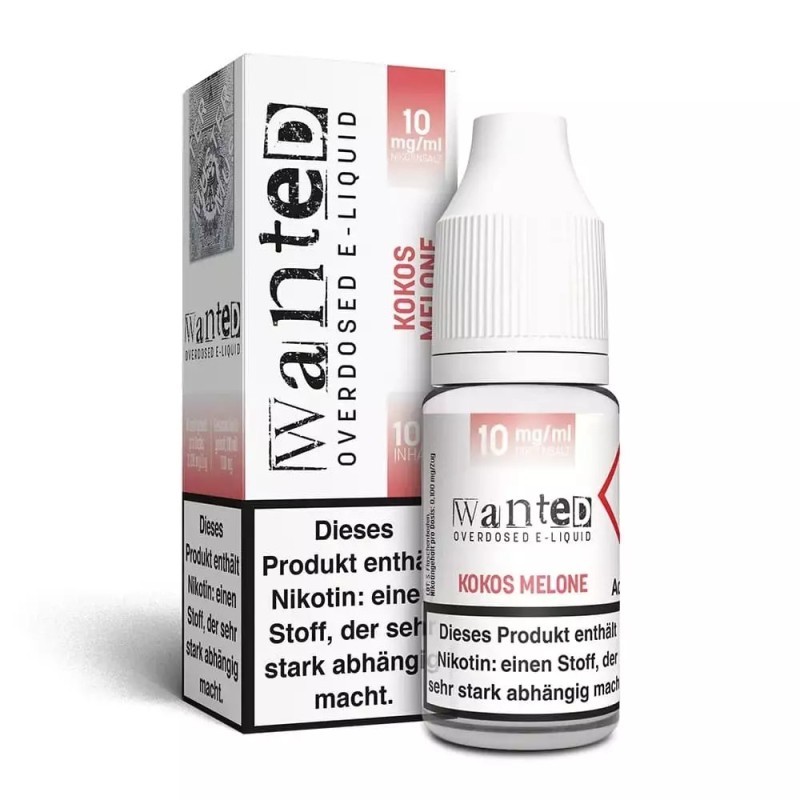 Wanted Overdosed Nikotinsalz Liquid 10ml - Kokos Melone