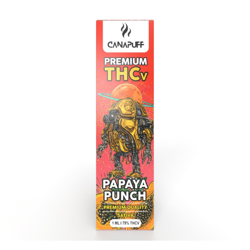 CanaPuff Papaya Punch 79% THCv - Einweg Vape-Stift, 1ml