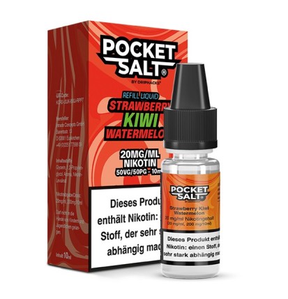 POCKET SALT Strawberry Kiwi Watermelon Nikotinsalz Liquid 10 ml