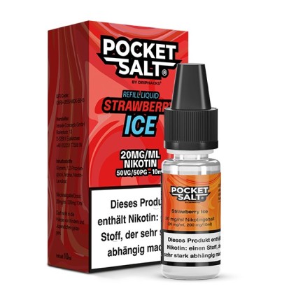 POCKET SALT Strawberry Ice Nikotinsalz Liquid 10 ml